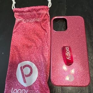 Loopy iPhone 12 Pro sparkle pink case